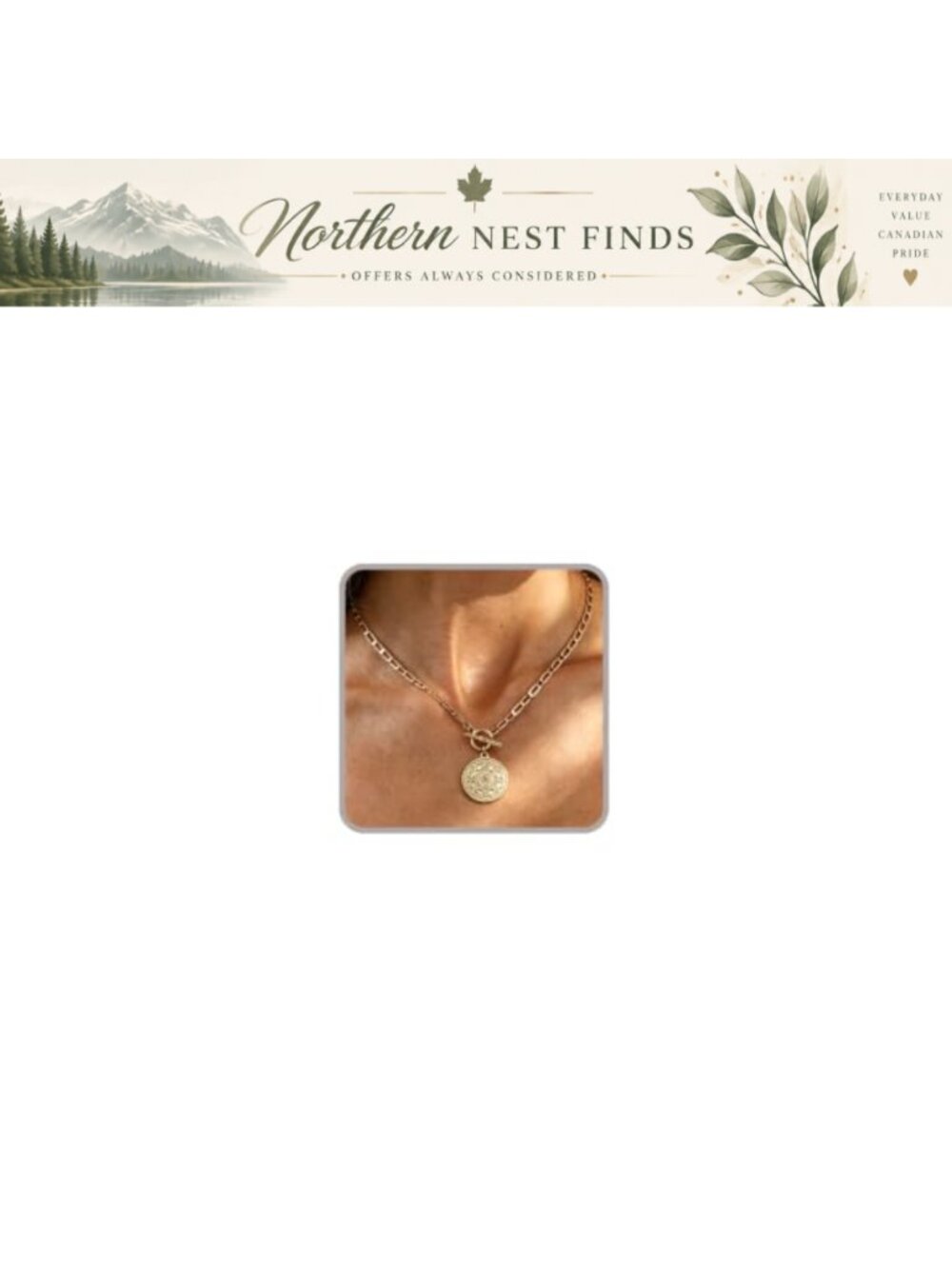 Gold Coin Pendant Necklace Women 42cm Cable Chain Jewelry